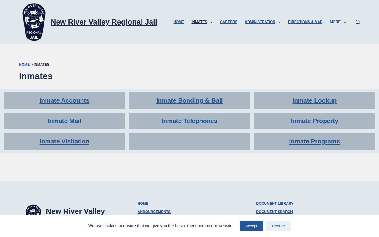 Wythe County regional jail roster search form